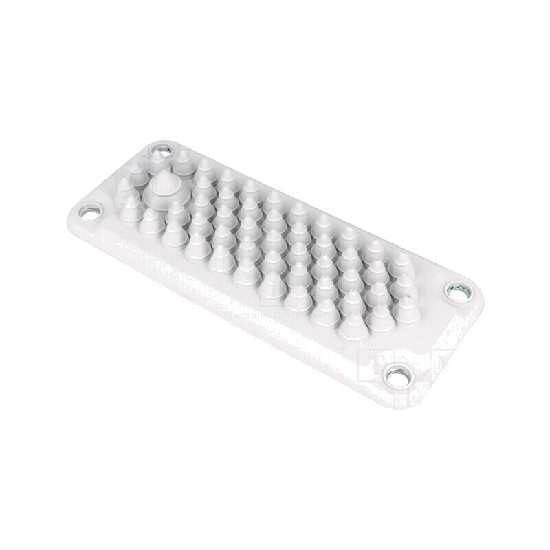 Garnitură gri deschis cu 51 orificii IP54 | Electronic-mag.ro | Componente Electronice