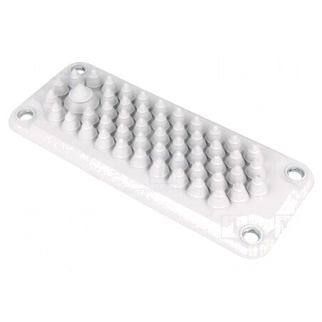Garnitură gri deschis cu 51 orificii IP54 | Electronic-mag.ro | Componente Electronice