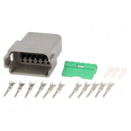 Conector cablu-cablu DT 12 pini crimpat tată | Electronic-mag.ro | Componente Electronice