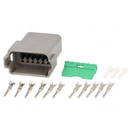 Conector cablu-cablu DT 12 pini crimpat tată | Electronic-mag.ro | Componente Electronice