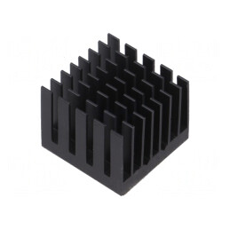 Radiator cu aripioare BGA negru 25x25mm | Electronic-mag.ro | Componente Electronice