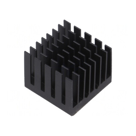 Radiator cu aripioare BGA negru 25x25mm | Electronic-mag.ro | Componente Electronice