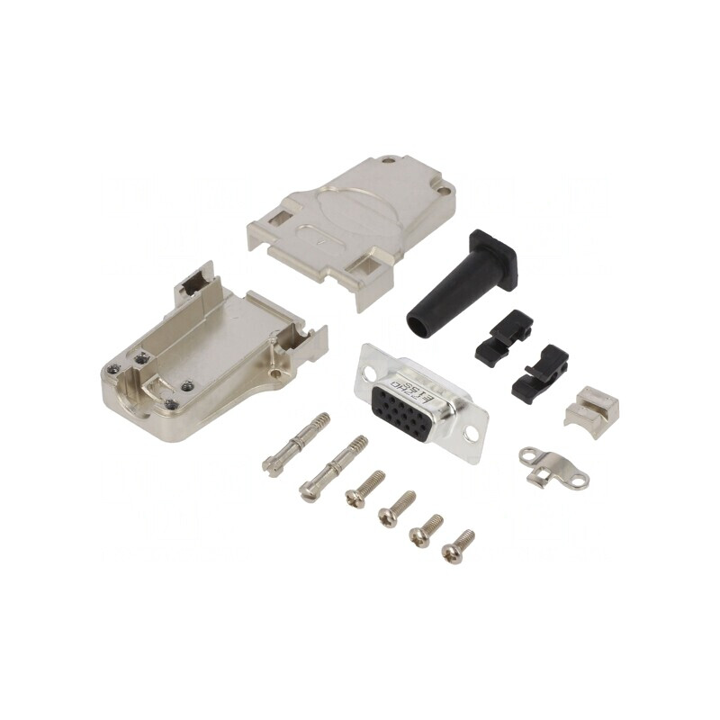 Conector D-Sub 15-Pin Mamă Lipire pe Cablu Gold | Electronic-mag.ro | Componente Electronice