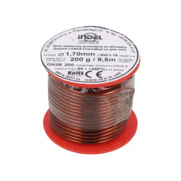 Sârmă Emailată Dublă 1,7mm 0,2kg Cu | Electronic-mag.ro | Componente Electronice