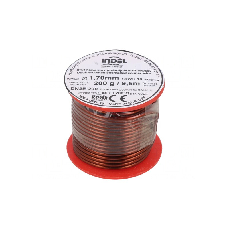 Sârmă Emailată Dublă 1,7mm 0,2kg Cu | Electronic-mag.ro | Componente Electronice