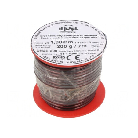 Sârmă dublu emailată 1,9mm 0,2kg Cu | Electronic-mag.ro | Componente Electronice