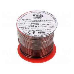 Sârmă Emailată 1,5mm 0,2kg Cu | Electronic-mag.ro | Componente Electronice