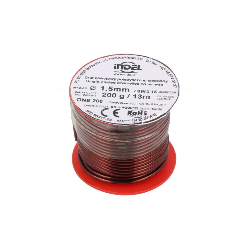 Sârmă Emailată 1,5mm 0,2kg Cu | Electronic-mag.ro | Componente Electronice