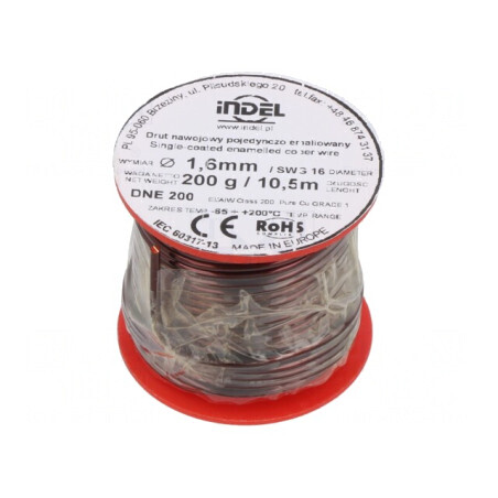 Sârmă Emailată 1,6mm Cu 0,2kg | Electronic-mag.ro | Componente Electronice