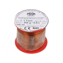 Sârmă Bobină Emailată Cupru 1,7mm 0,2kg | Electronic-mag.ro | Componente Electronice