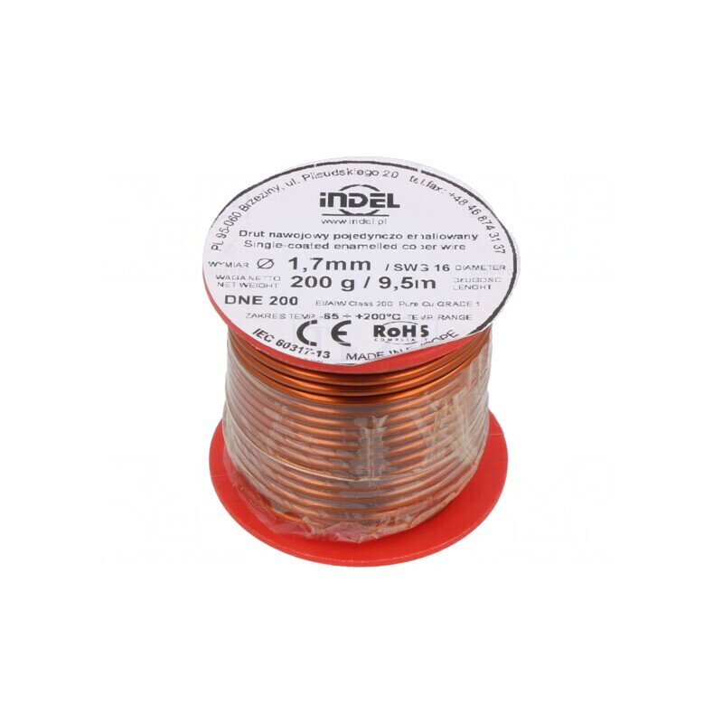 Sârmă Bobină Emailată Cupru 1,7mm 0,2kg | Electronic-mag.ro | Componente Electronice