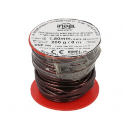 Sârmă Emailată Bobină 1.8mm 0.2kg Cu | Electronic-mag.ro | Componente Electronice
