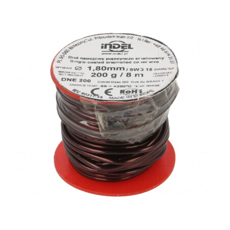 Sârmă Emailată Bobină 1.8mm 0.2kg Cu | Electronic-mag.ro | Componente Electronice