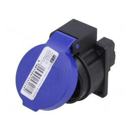 Conector Alimentare AC 2P+PE 250V 10A IP55 | Electronic-mag.ro | Componente Electronice