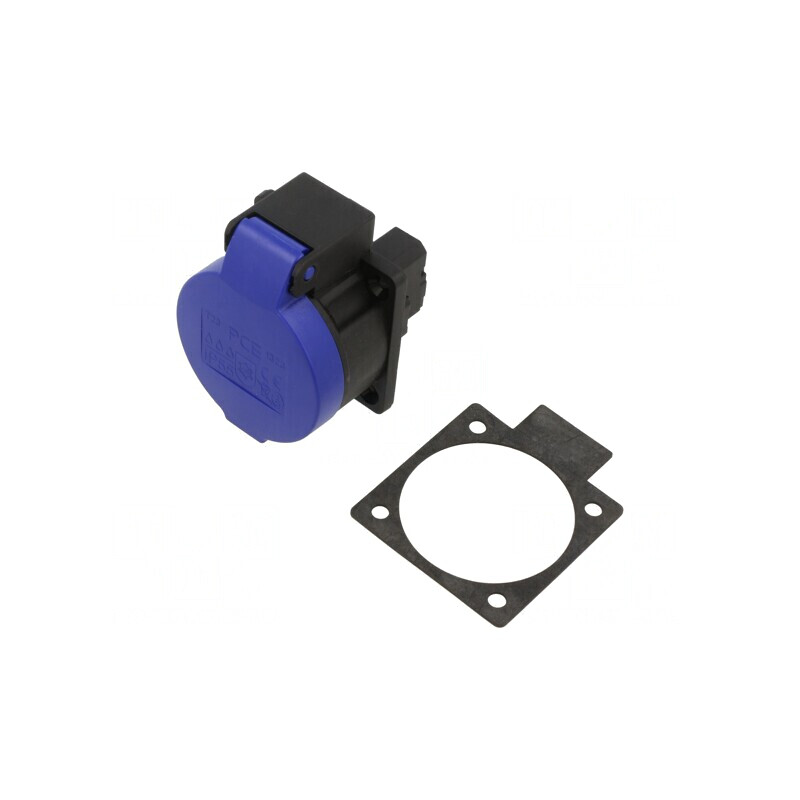 Conector alimentare AC 2P+PE 250V 16A IP55 | Electronic-mag.ro | Componente Electronice