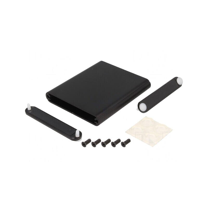 Carcasă Aluminiu Neagră 70x80x12mm | Electronic-mag.ro | Componente Electronice