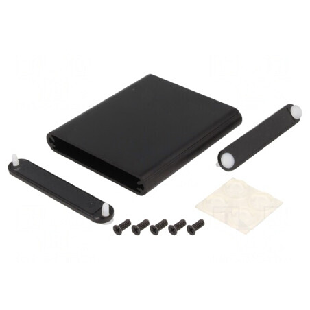Carcasă Aluminiu Neagră 70x80x12mm | Electronic-mag.ro | Componente Electronice