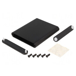 Carcasă Aluminiu Neagră 70x80x12mm | Electronic-mag.ro | Componente Electronice