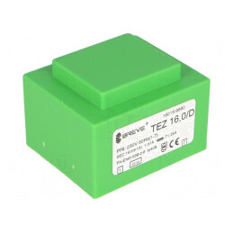 Transformator încapsulat 16VA 230VAC 15V PCB | Electronic-mag.ro | Componente Electronice