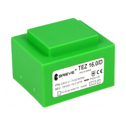 Transformator Încapsulat 16VA 230V AC 24V 666.6mA PCB | Electronic-mag.ro | Componente Electronice
