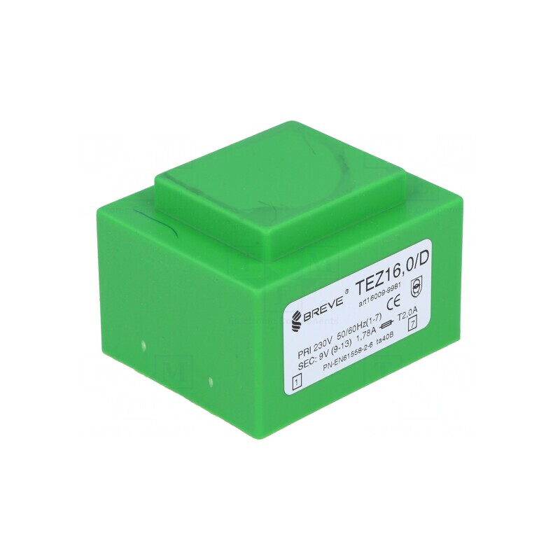 Transformator încapsulat 16VA 230V 9V PCB | Electronic-mag.ro | Componente Electronice