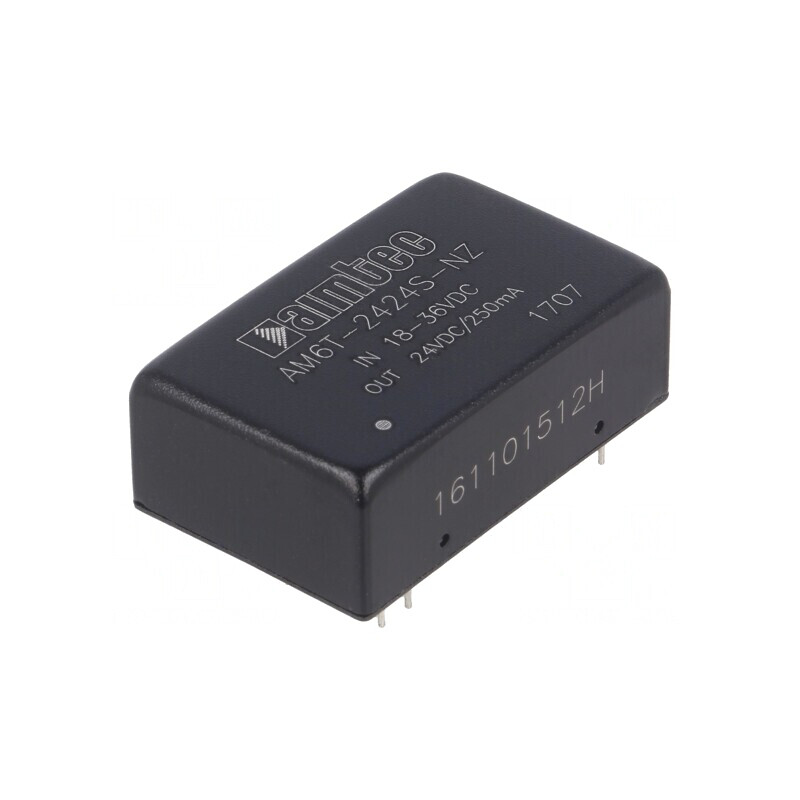 Convertor DC/DC 6W 18-36V la 24V 250mA DIP24 | Electronic-mag.ro | Componente Electronice