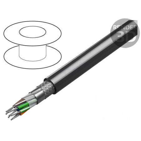 Cablu RS232 RS485 PVC 152m 30V 120Ω | Electronic-mag.ro | Componente Electronice