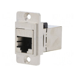 Adaptor DUALSLIM Cat 6 Ecranat Metal 8p8c 29mm | Electronic-mag.ro | Componente Electronice