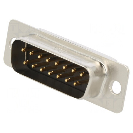 Conector D-Sub 15PIN Mufă Tată Aurit HD | Electronic-mag.ro | Componente Electronice
