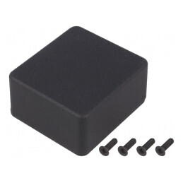 Carcasă universală aluminiu negru 55x60x30mm | Electronic-mag.ro | Componente Electronice