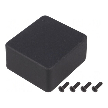 Carcasă universală aluminiu negru 55x60x30mm | Electronic-mag.ro | Componente Electronice