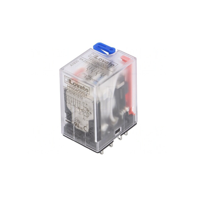 Releu electromagnetic 4PDT 24VDC 5A | Electronic-mag.ro | Componente Electronice