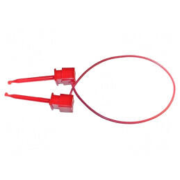 Cablu de măsurare 5A cu clips cârlig roșu | Electronic-mag.ro | Componente Electronice