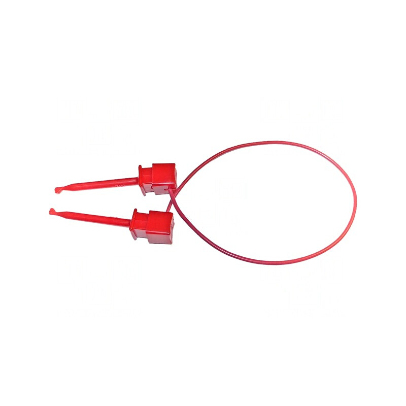 Cablu de măsurare 5A cu clips cârlig roșu | Electronic-mag.ro | Componente Electronice