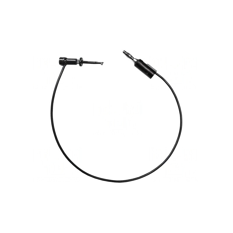 Cablu de măsurare negru 4 mm cu clips și mufă banană 3A | Electronic-mag.ro | Componente Electronice