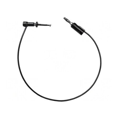 Cablu de măsurare negru 4 mm cu clips și mufă banană 3A | Electronic-mag.ro | Componente Electronice