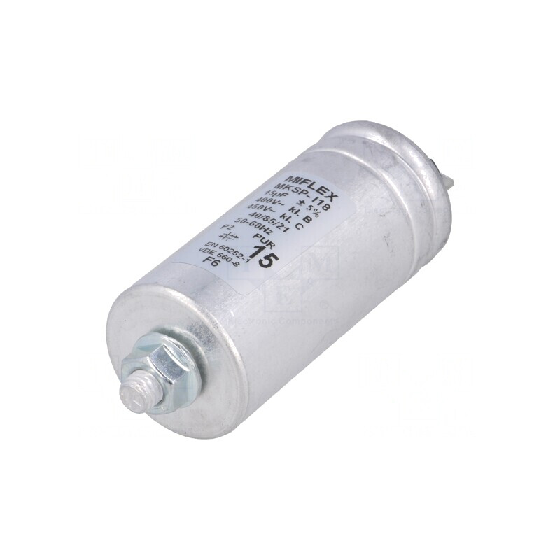 Condensator Motor Funcționare 15uF 35x75mm | Electronic-mag.ro | Componente Electronice