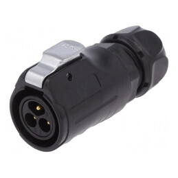 Conector Circular Mufă 20mm 3-PIN Aurit 20A Tată