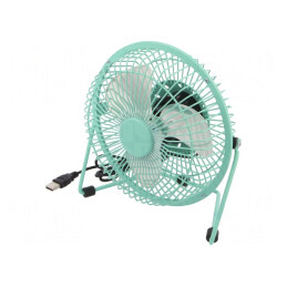 Ventilator: DC; 3W; 5V; Ø: 150mm; Lung: 1m; 190x185x100mm; turcuoaz