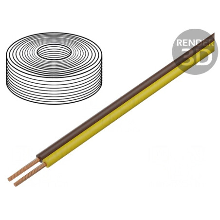Cablu Electric 2x0,14mm2 250V 25m Maro/Galben | Electronic-mag.ro | Componente Electronice