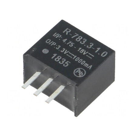 Convertor DC/DC 3,3W 4,75-18V la 3,3V 1A SIP3 | Electronic-mag.ro | Componente Electronice