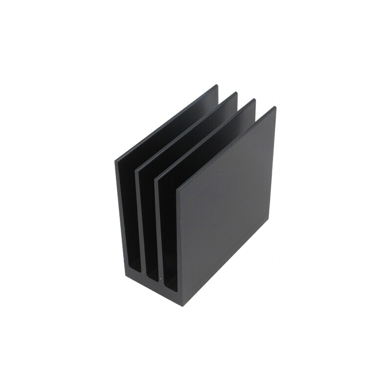 Radiator Negru cu Aripioare 75x35x70 mm | Electronic-mag.ro | Componente Electronice