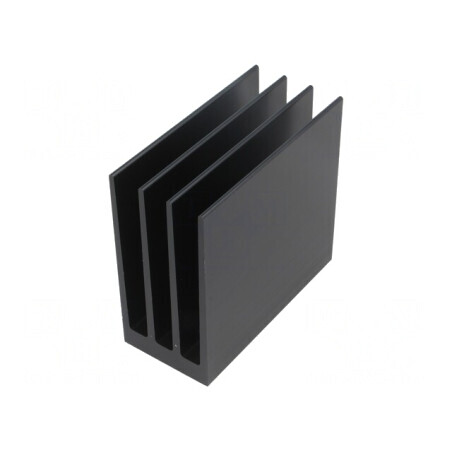 Radiator Negru cu Aripioare 75x35x70 mm | Electronic-mag.ro | Componente Electronice