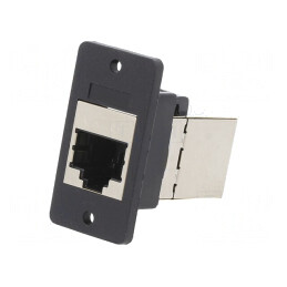 Adaptor SLIM Cat 6a Ecranat 8p8c 29mm Plastic | Electronic-mag.ro | Componente Electronice