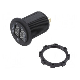 Voltmetru Digital 5-30V DC 1-15A Negru Roșu | Electronic-mag.ro | Componente Electronice