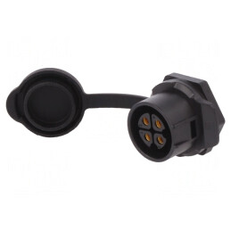 Conector Circular Soclu 20mm 4 PIN Aurit | Electronic-mag.ro | Componente Electronice