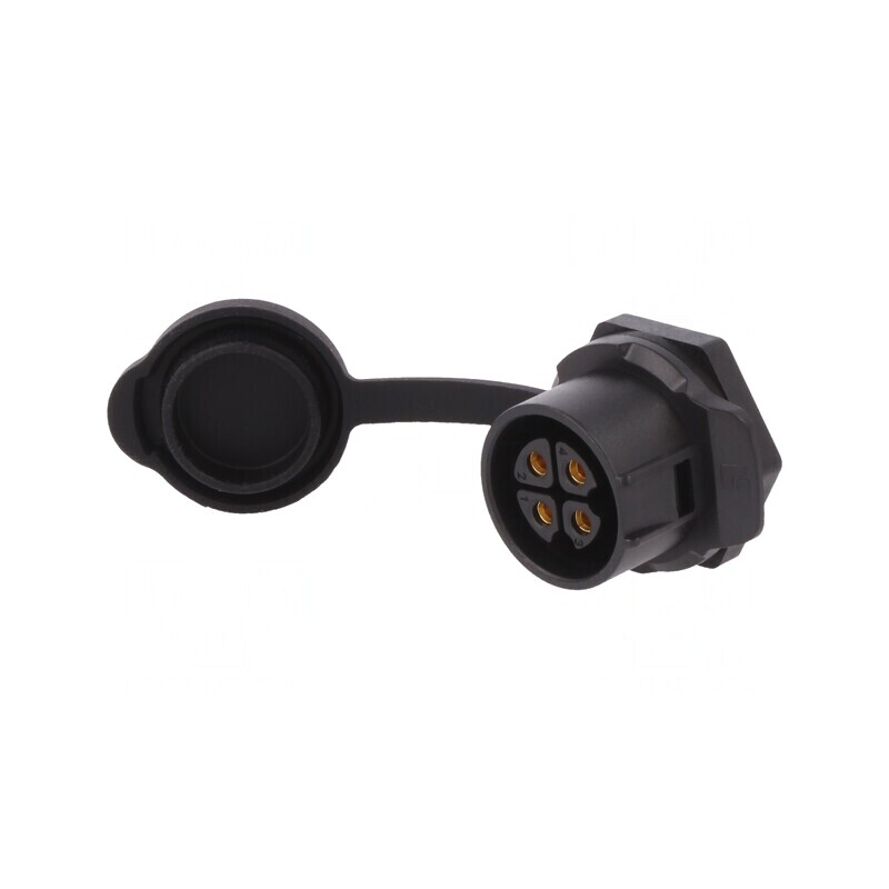Conector Circular Soclu 20mm 4 PIN Aurit | Electronic-mag.ro | Componente Electronice
