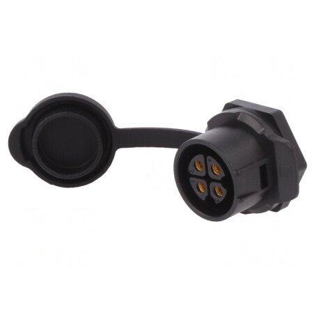 Conector Circular Soclu 20mm 4 PIN Aurit | Electronic-mag.ro | Componente Electronice