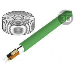 Cablu: cu fibră optică, cu polimer; HITRONIC® POF; Øcablu: 8mm