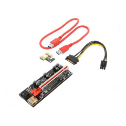 Riser USB 3.0 pentru Miner Criptomonede 600mm Roşu | Electronic-mag.ro | Componente Electronice